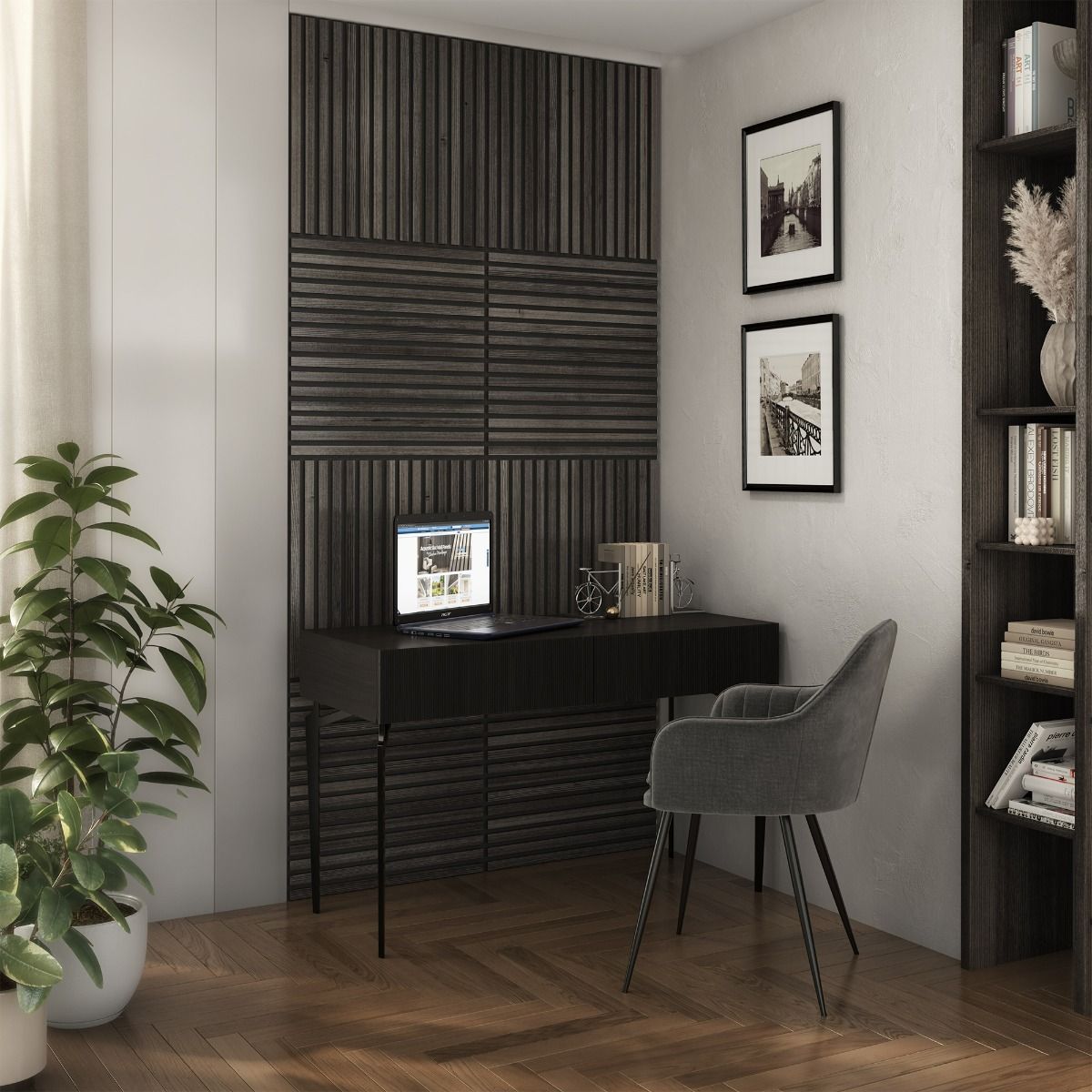 Smoked Oak Acoustic Wall Tile 600 x 605mm