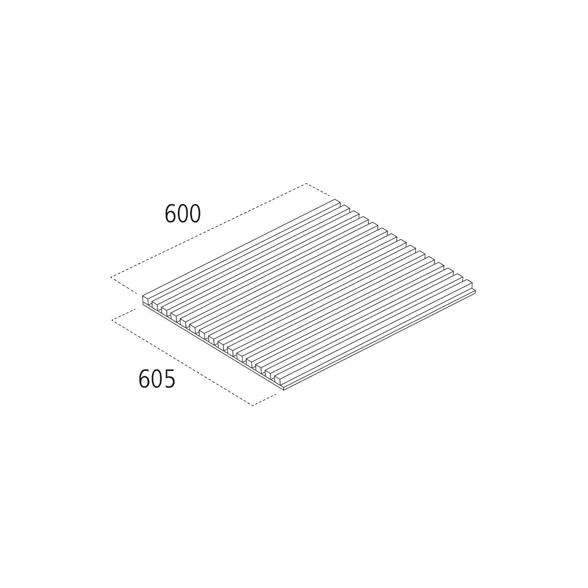 Smoked Oak Acoustic Wall Tile 600 x 605mm