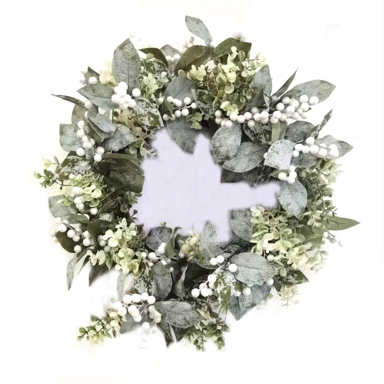 Christmas White Berry Wreath 60cm