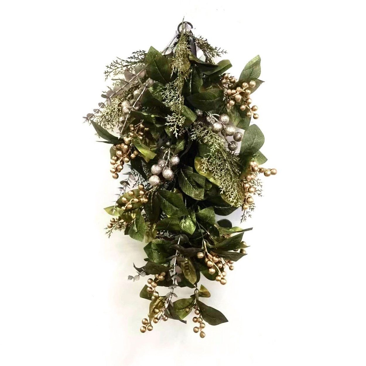Gold and Silver Berry Swag 71cm