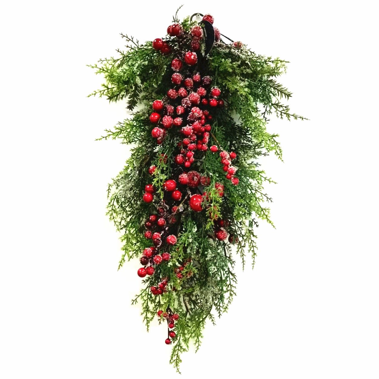 Green Swag with Red Berries 71cm