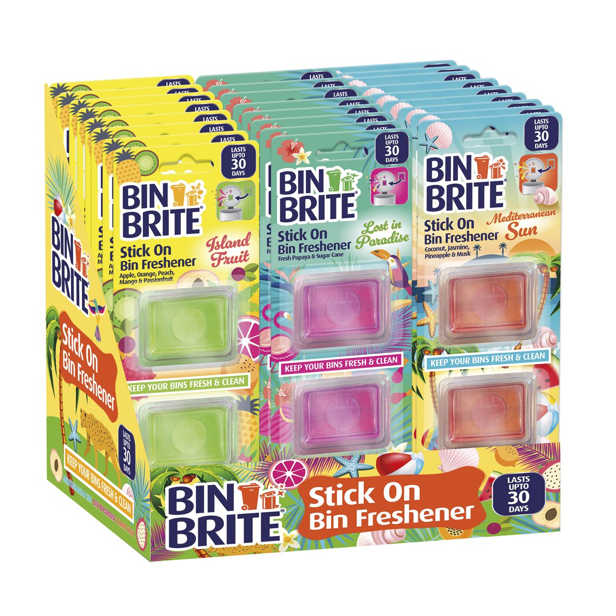 Stick On Freshener 3 Asst Fragrances 2Pk