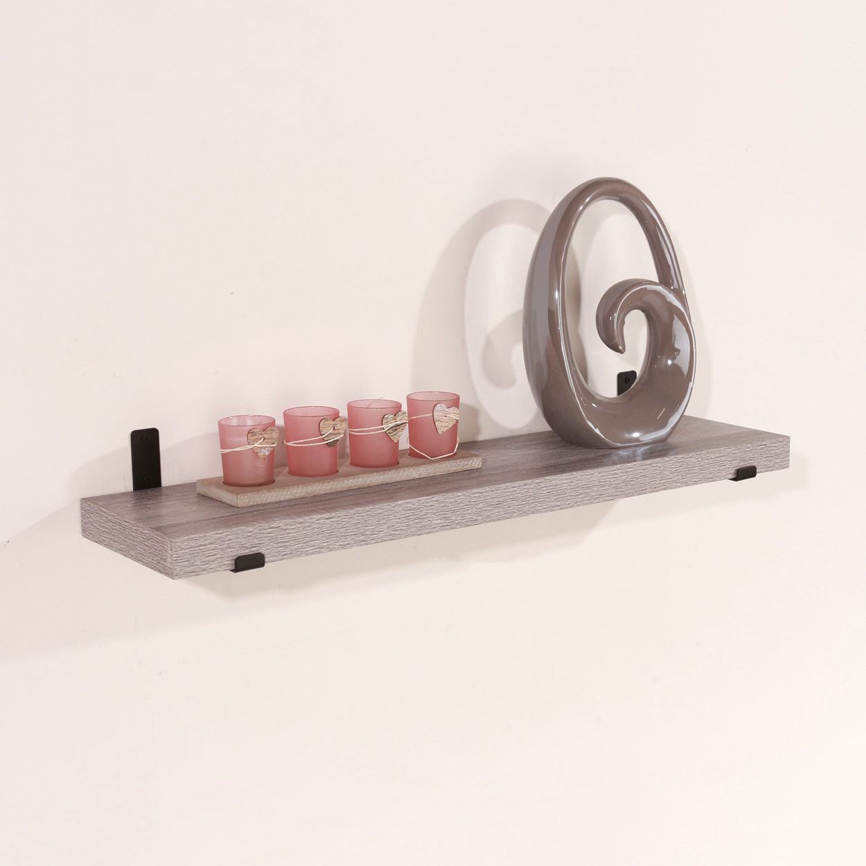 60CM CHUNKY SHELF GREY OAK