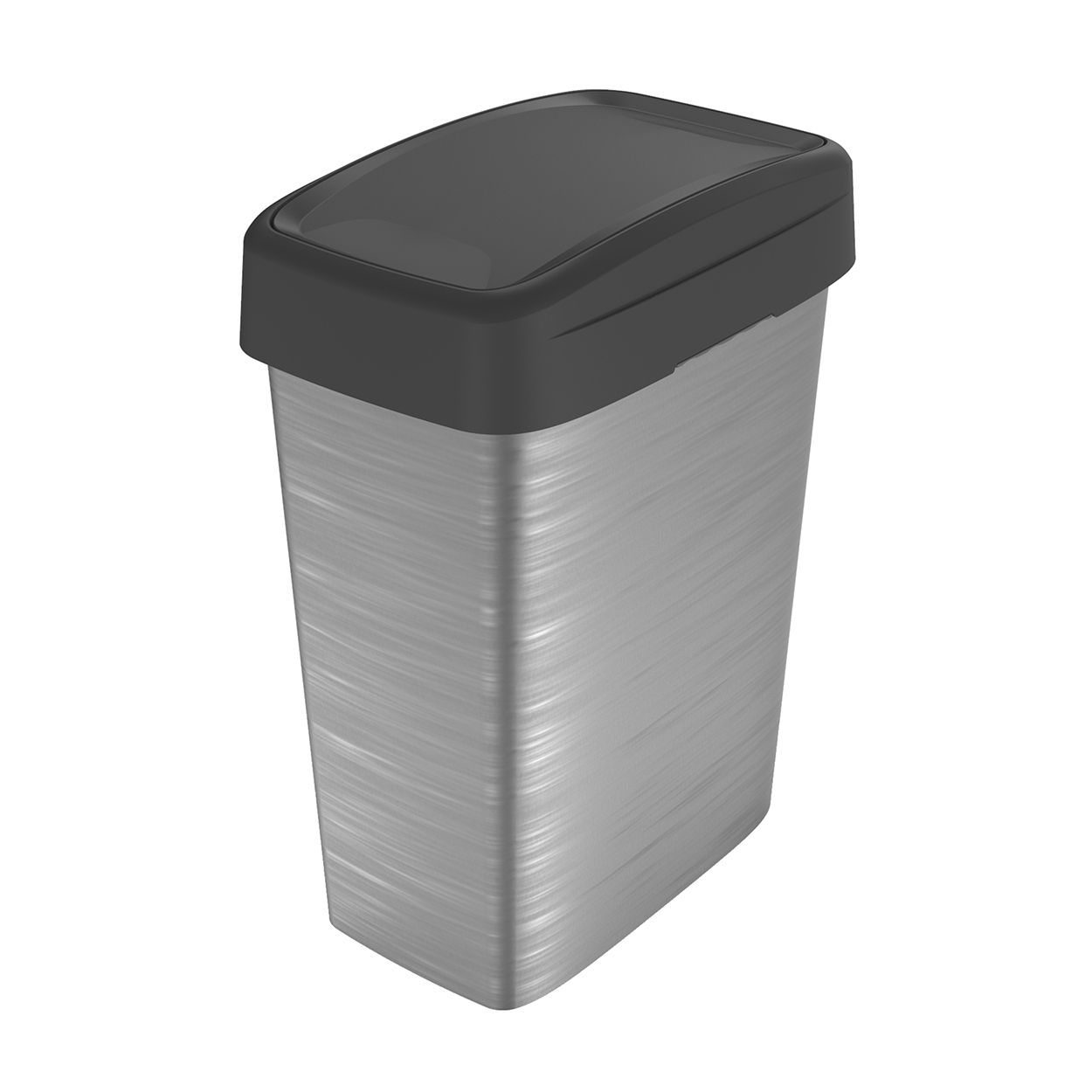 Ezy Storage 30L Rectangle Slim Swing Lid Bin Iml