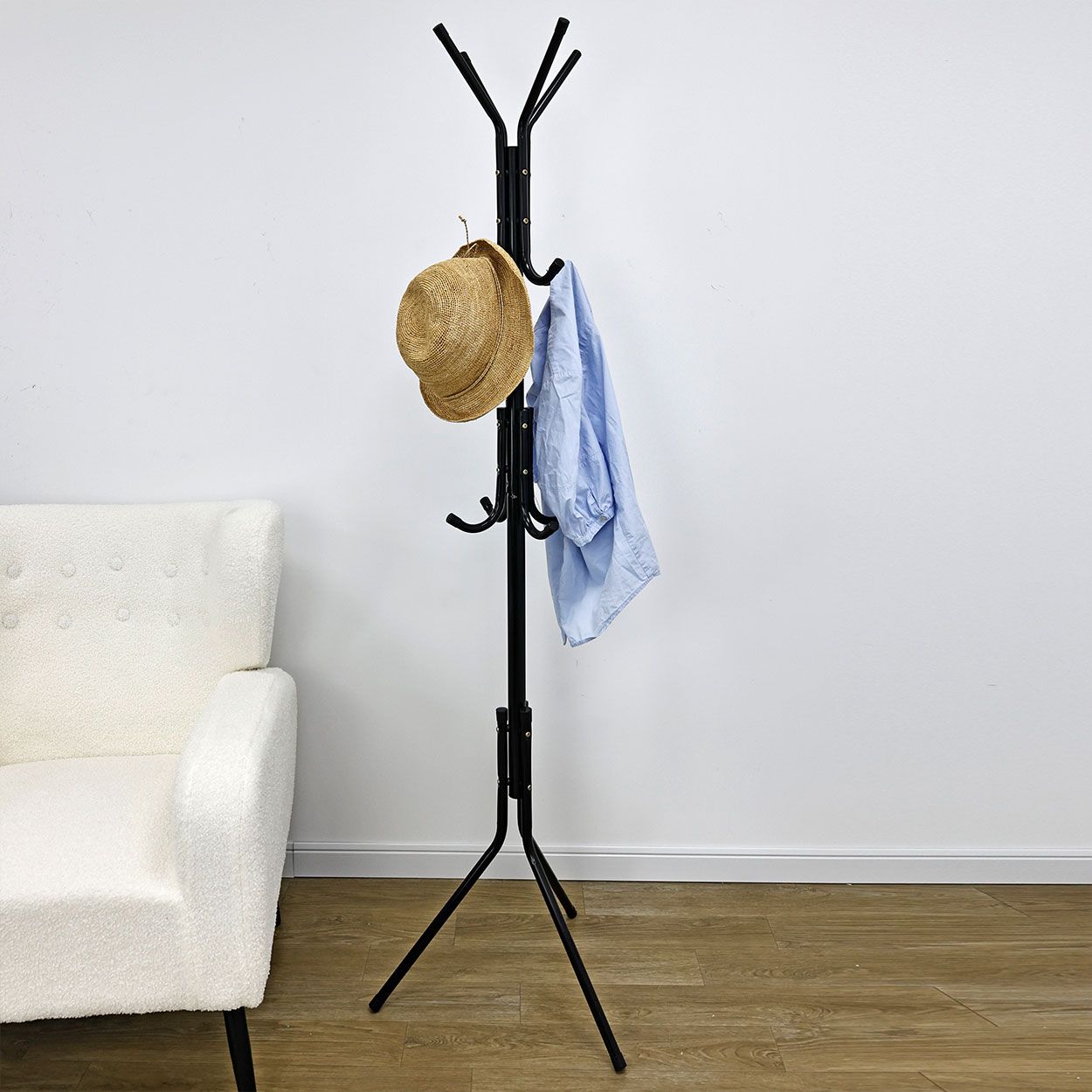 Metal Coat Rack With 12 Hooks