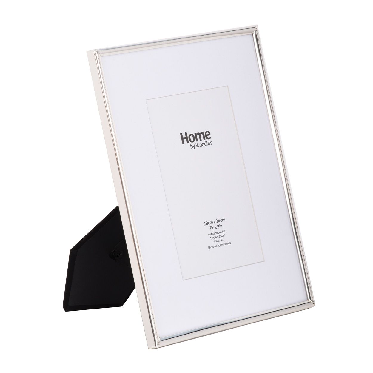 Silver Metal Photo Frame 9x7 mounted to 6x4