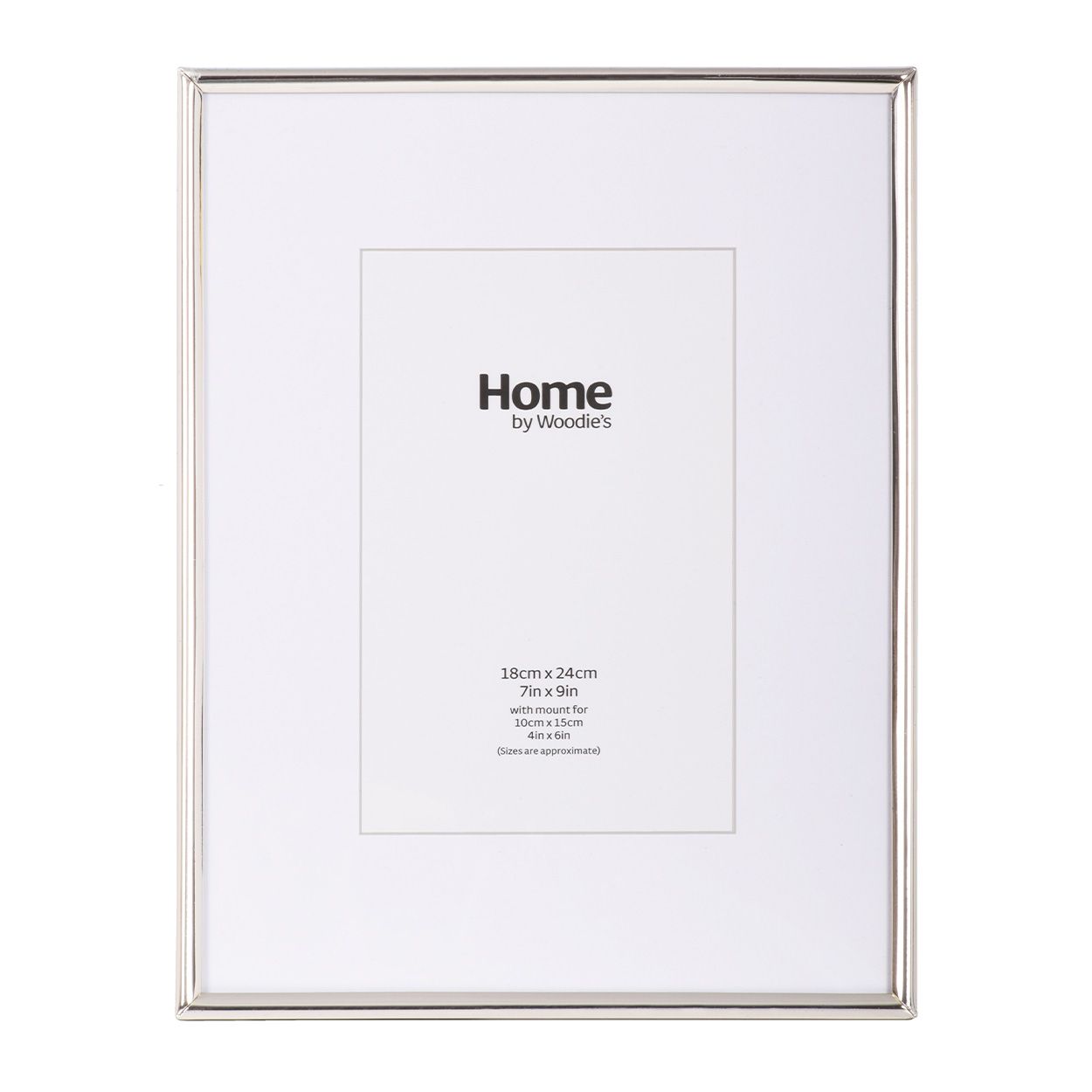 Silver Metal Photo Frame 9x7 mounted to 6x4