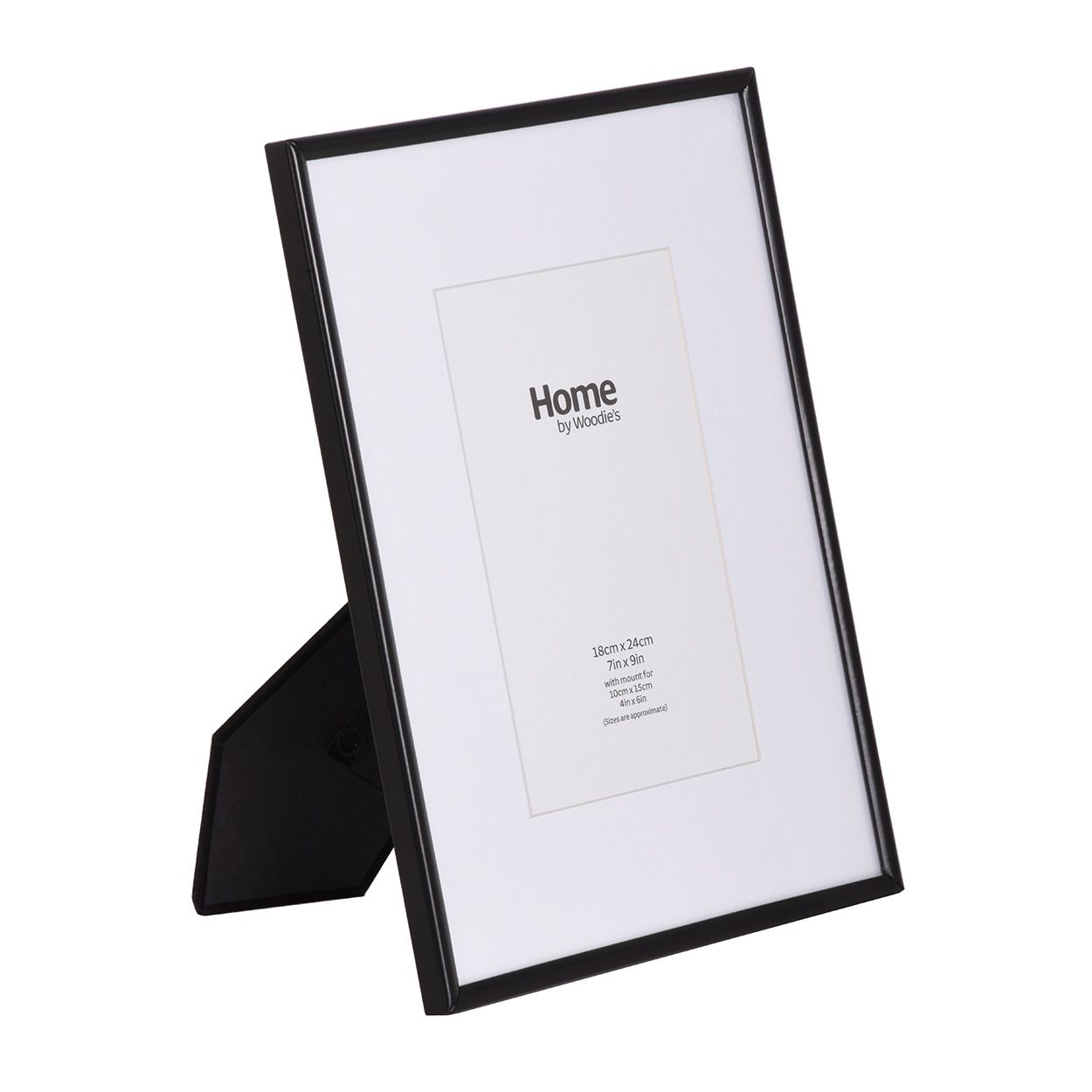 Black Metal Photo Frame 9x7 mounted to 6x4