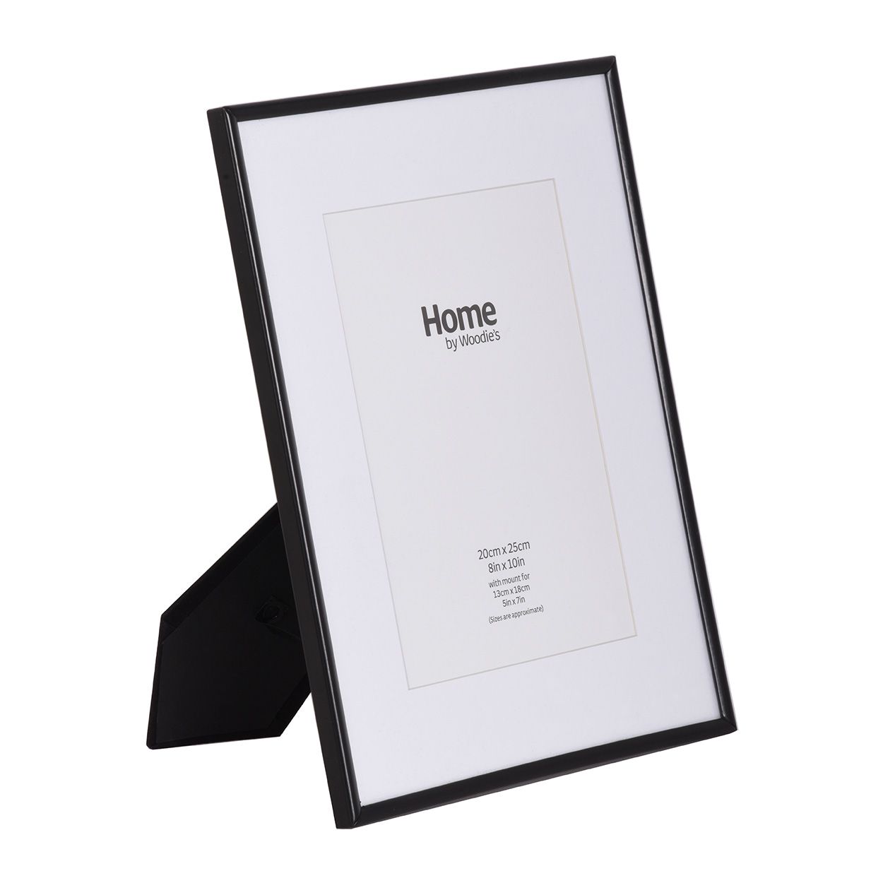 Black Metal Photo Frame 10x8 mounted to 7x5