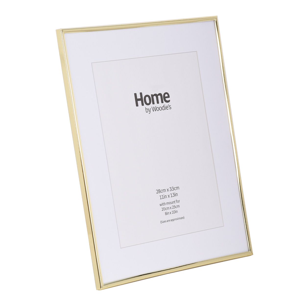 Gold Metal Photo Frame 13x11 mounted to 10x8