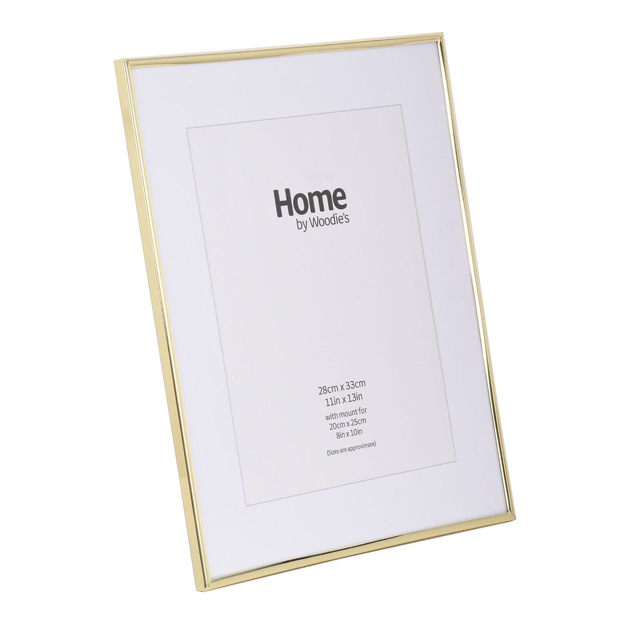 Gold Metal Photo Frame 13x11 mounted to 10x8