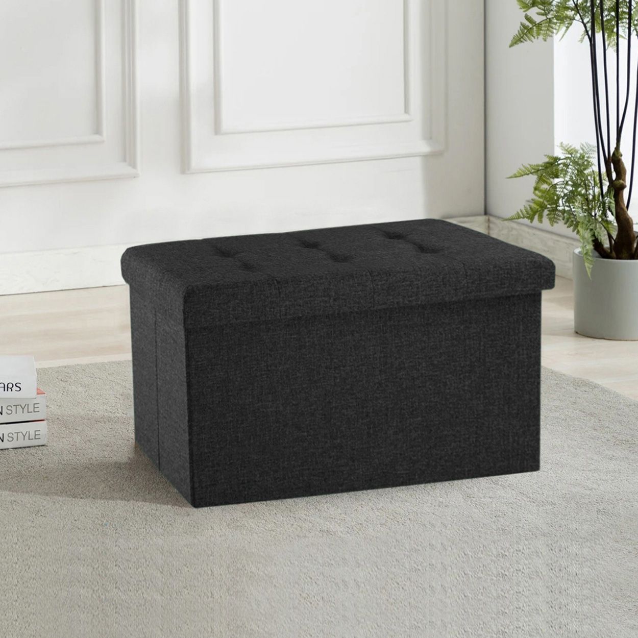 Dark Grey Ottoman L