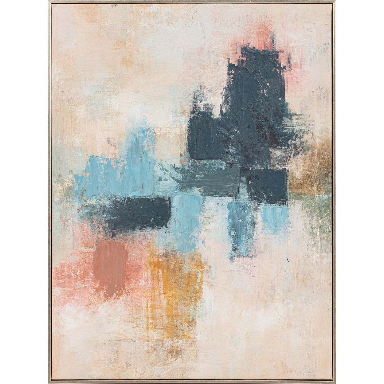 Abstract 60x80 Capped Canvas with 50% Hand Painting