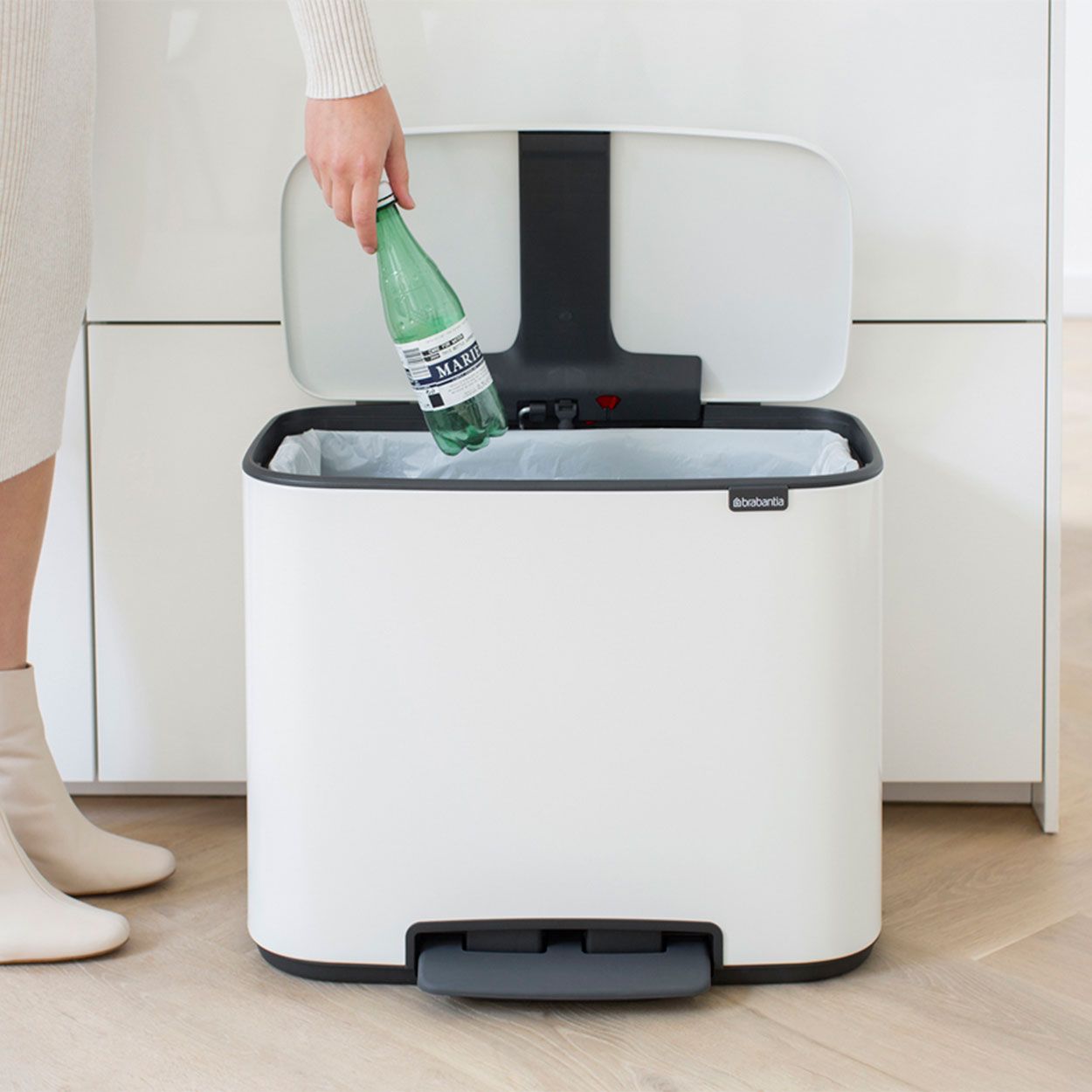 Brabantia Bo Pedal Bin, 36L - White