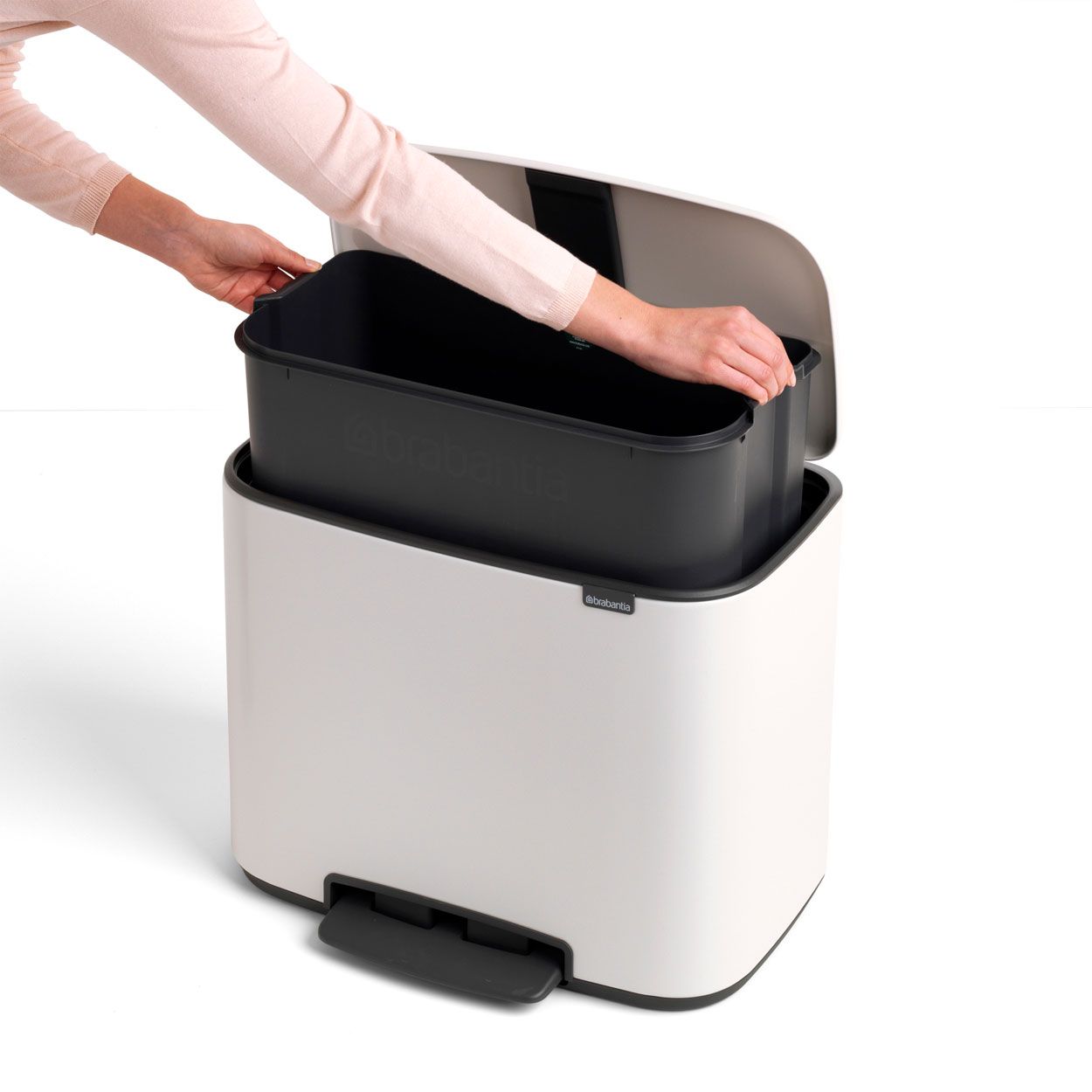 Brabantia Bo Pedal Bin, 36L - White