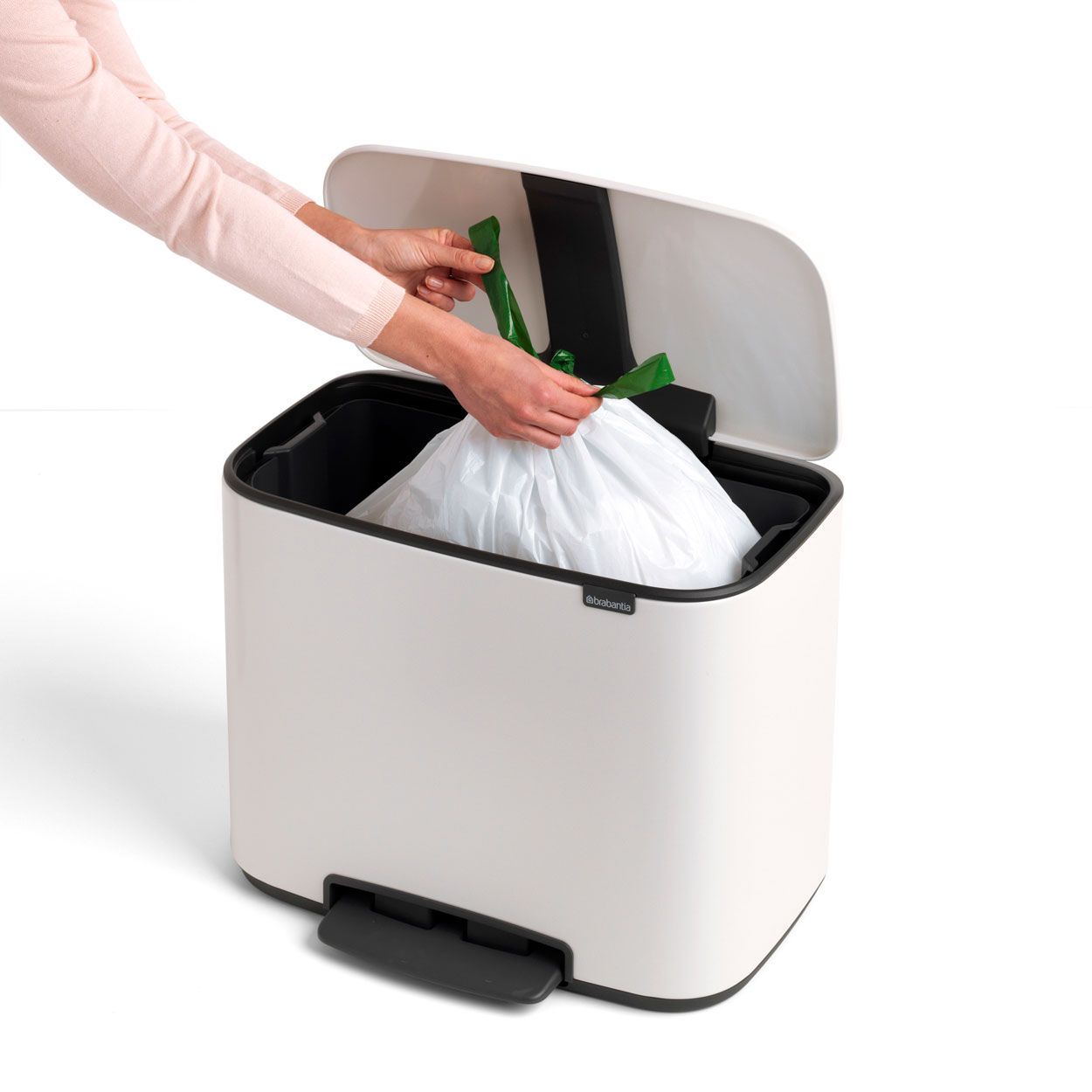 Brabantia Bo Pedal Bin, 36L - White