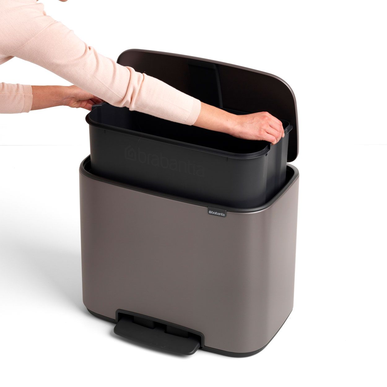 Brabantia Bo Pedal Bin, 36L - Platinum
