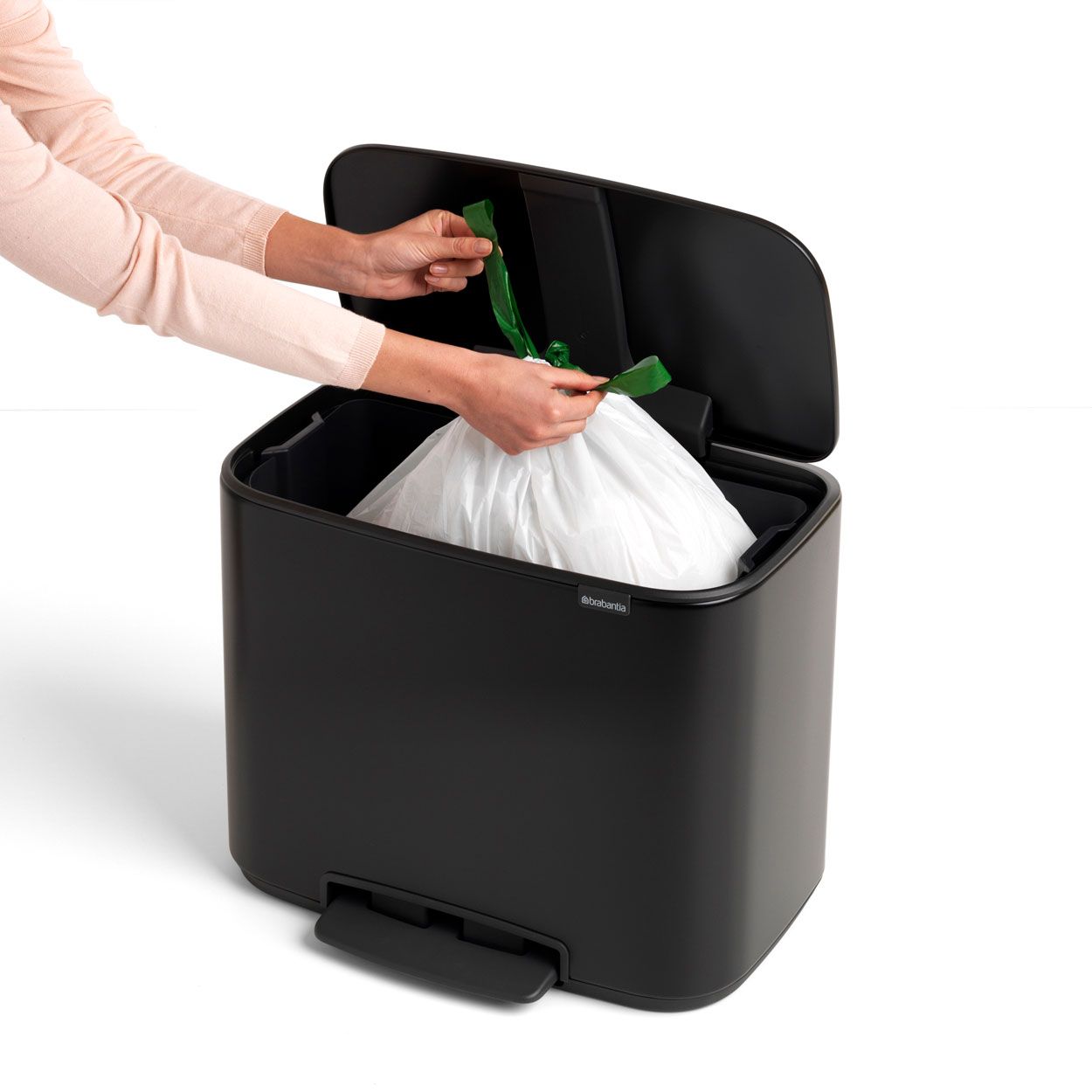 Brabantia Bo Pedal Bin, 36L - Matt Black