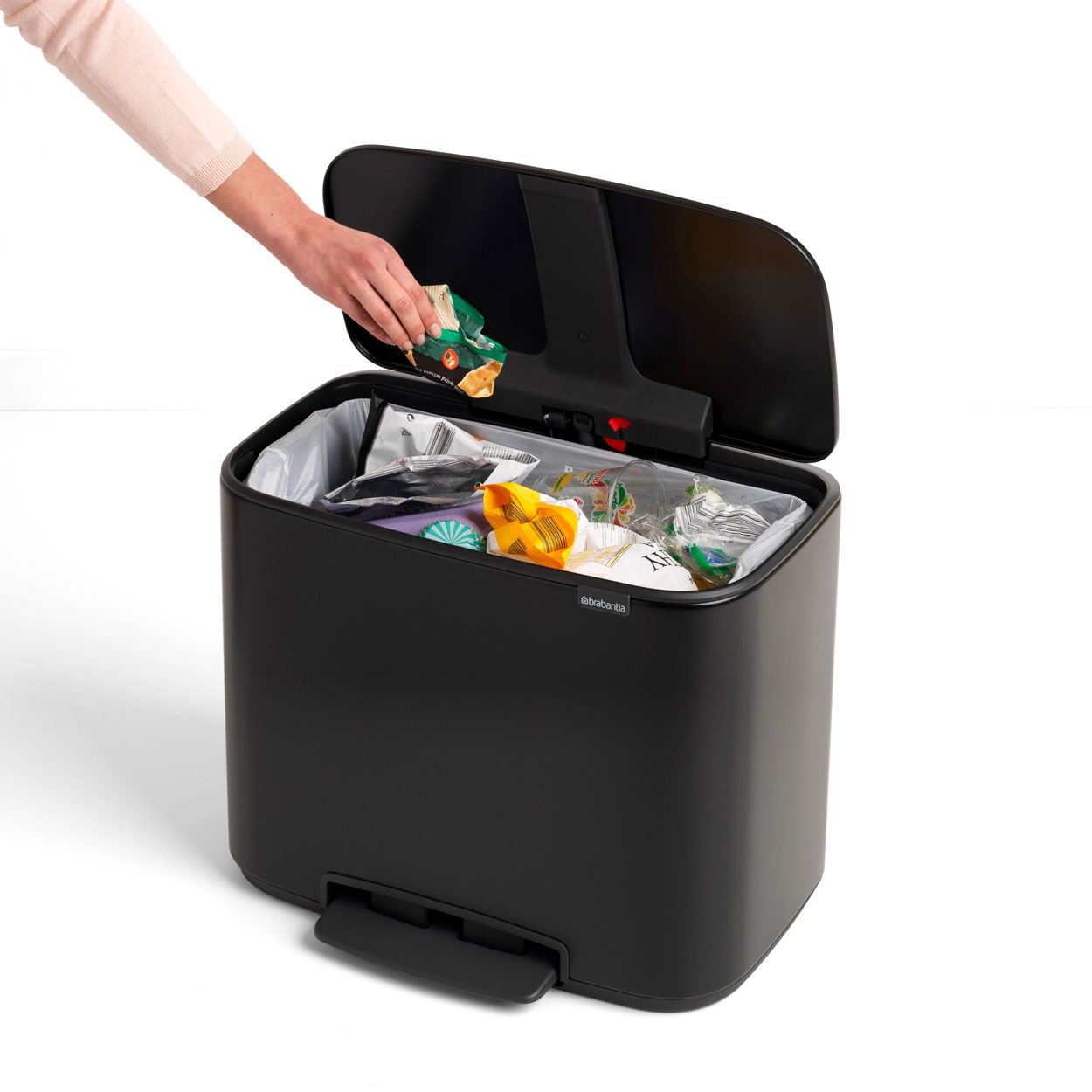 Brabantia Bo Pedal Bin, 36L - Matt Black