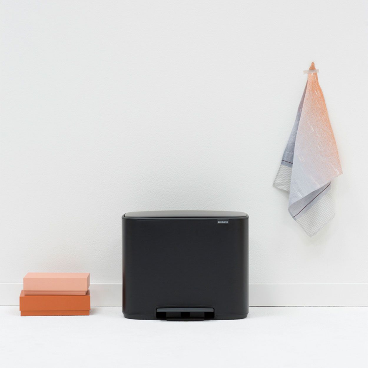 Brabantia Bo Pedal Bin, 36L - Matt Black