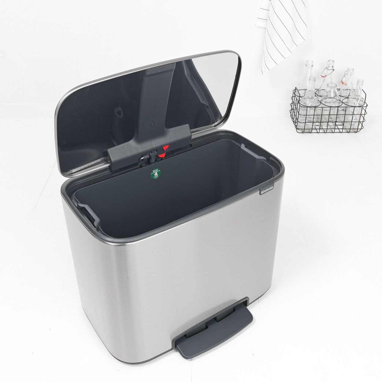 Brabantia Bo Pedal Bin, 36L - Matt Steel Fpp