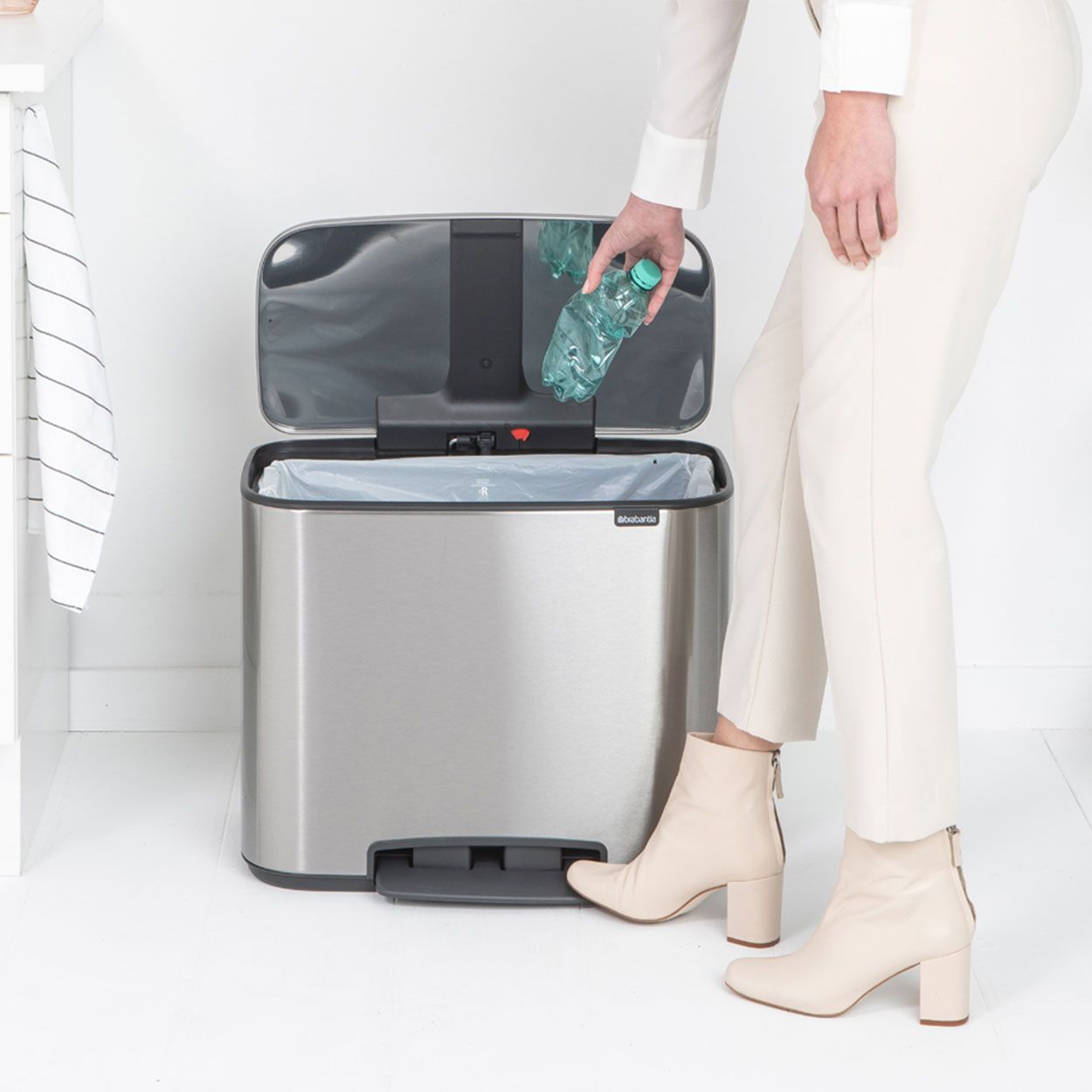 Brabantia Bo Pedal Bin, 36L - Matt Steel Fpp