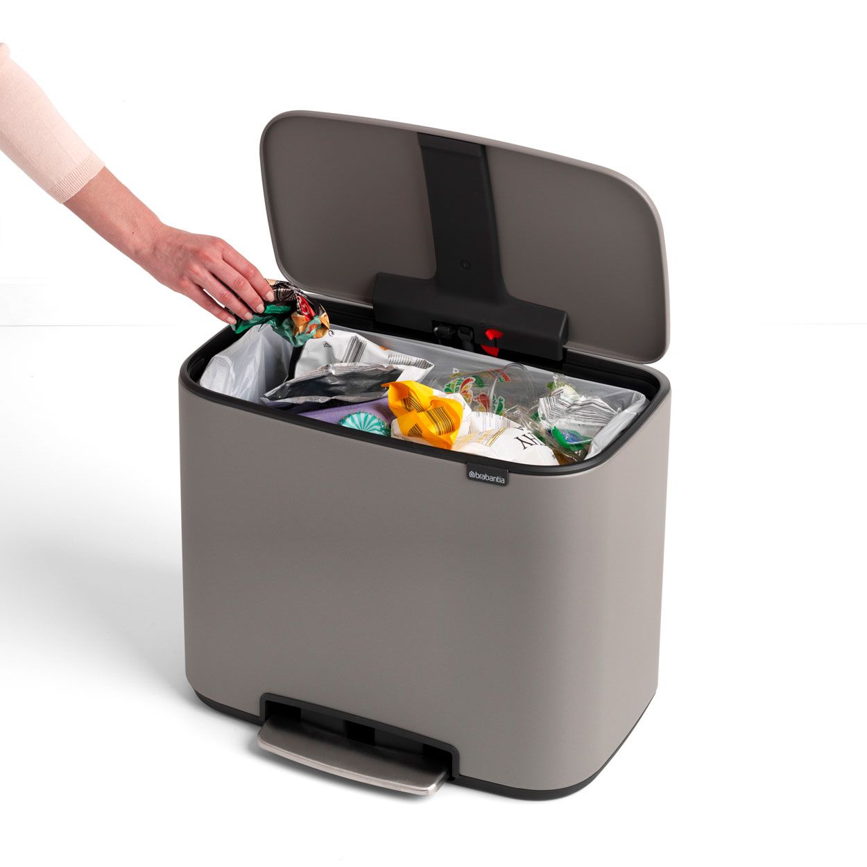 Brabantia Bo Pedal Bin, 36L - Mineral Concrete Grey