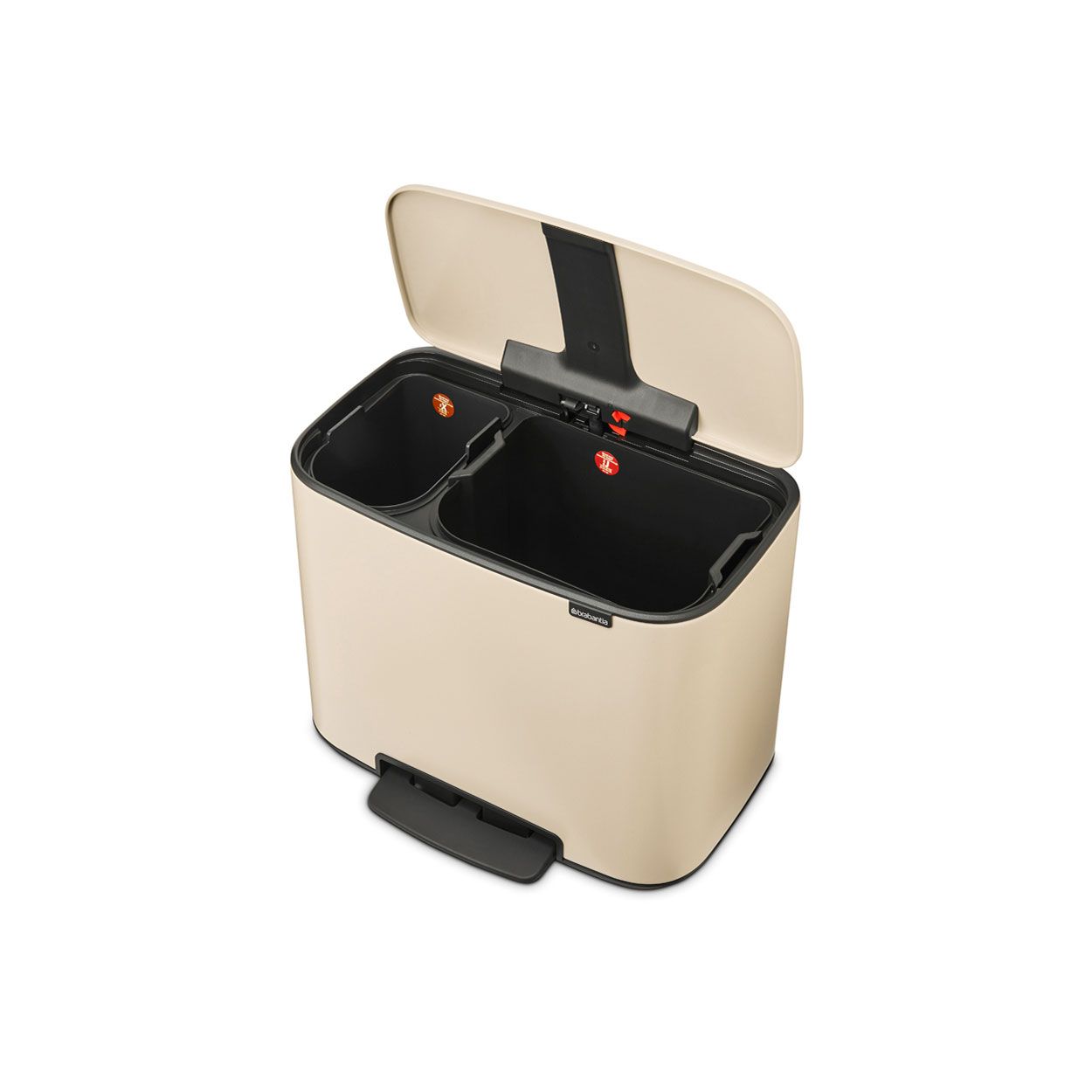 Brabantia Bo Pedal Bin, 11 + 23L - Soft Beige
