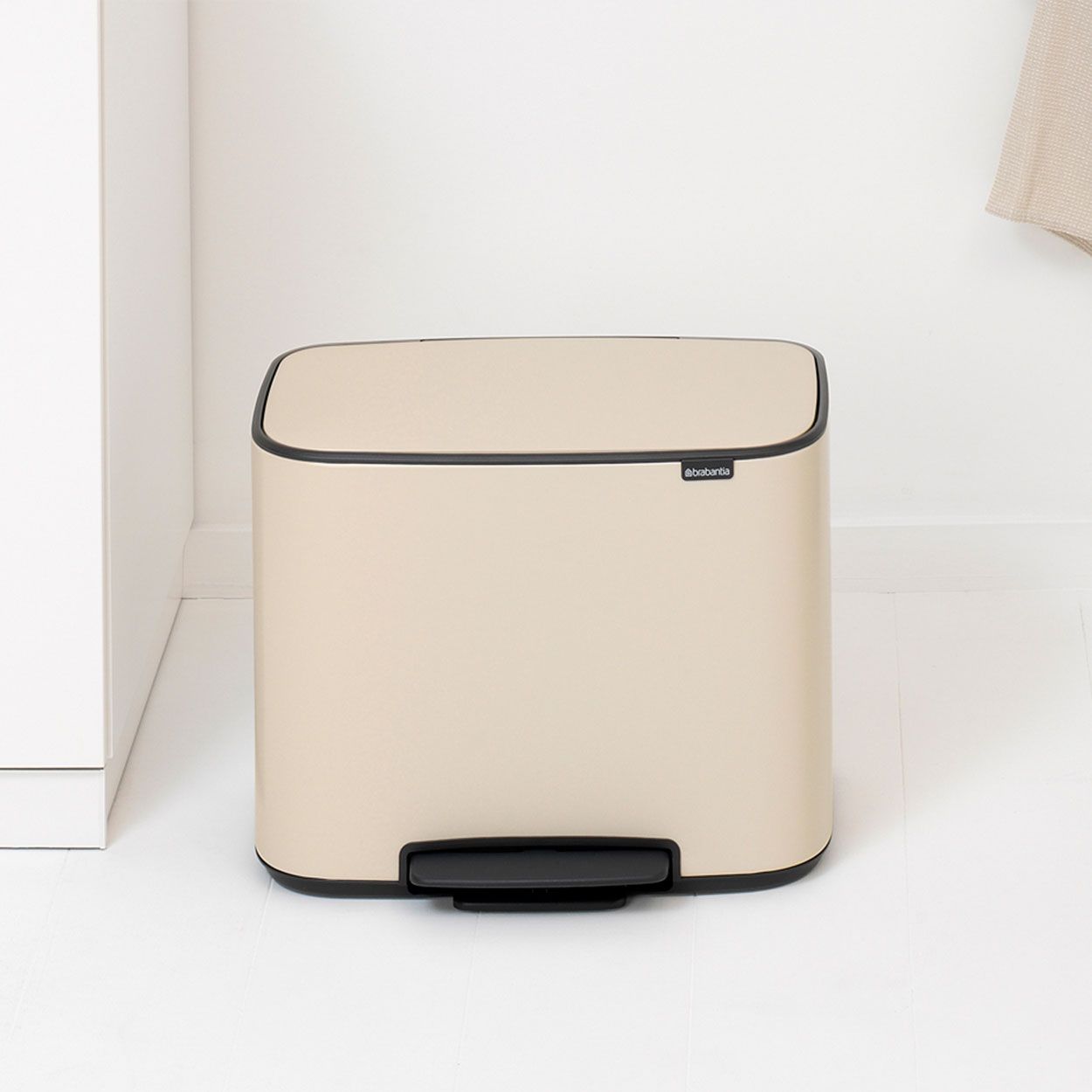 Brabantia Bo Pedal Bin, 11 + 23L - Soft Beige
