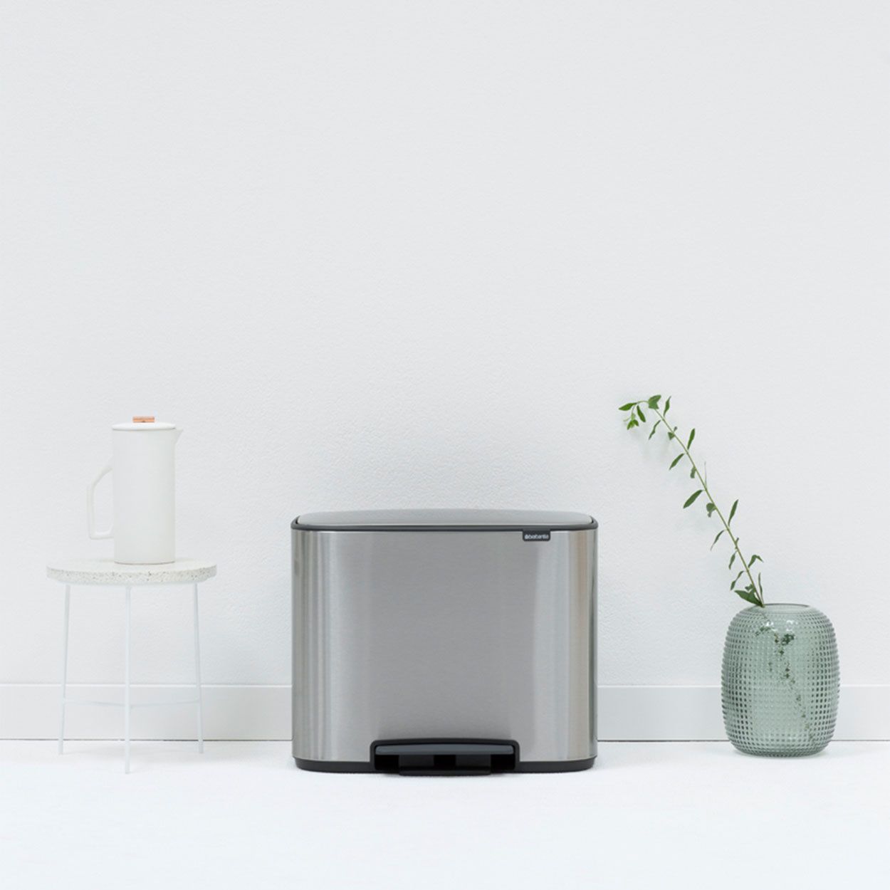 Brabantia Bo Pedal Bin, 11 + 23L - Matt Steel Fpp