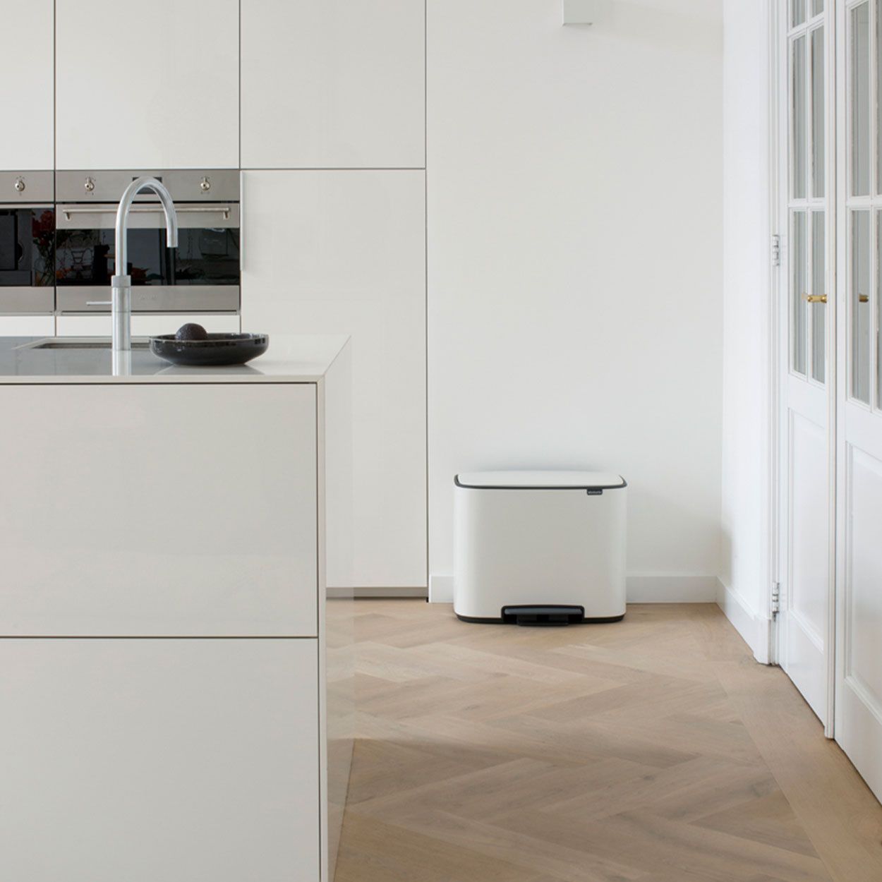 Brabantia Bo Pedal Bin, 3 X 11L - White