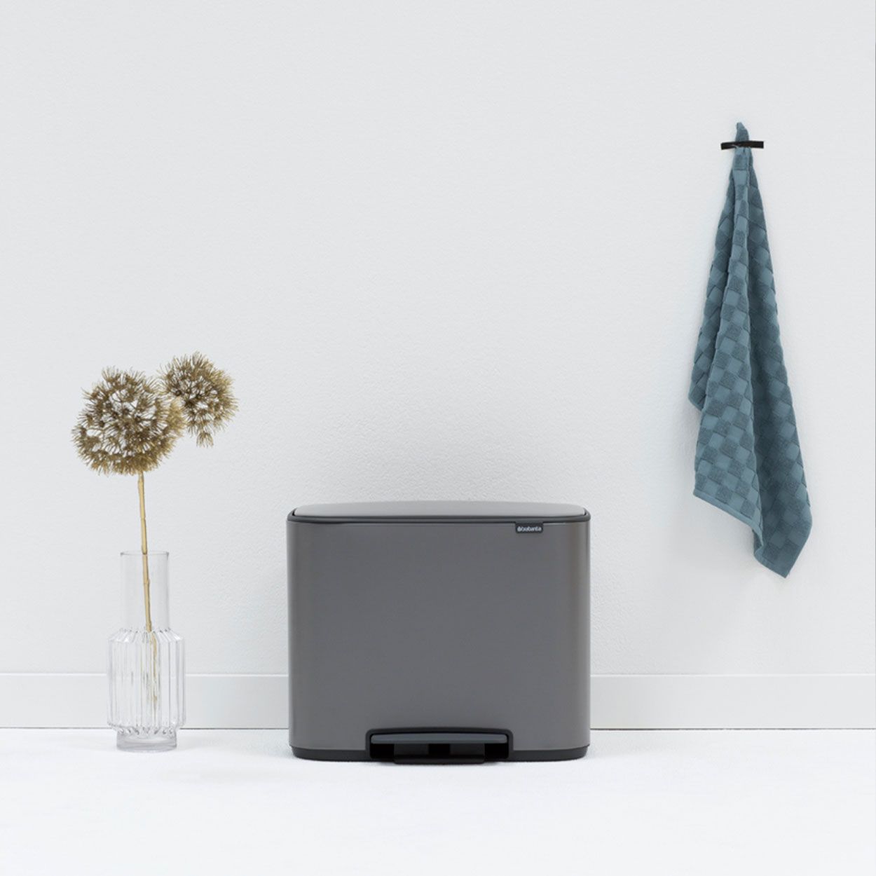 Brabantia Bo Pedal Bin, 3 X 11L - Platinum