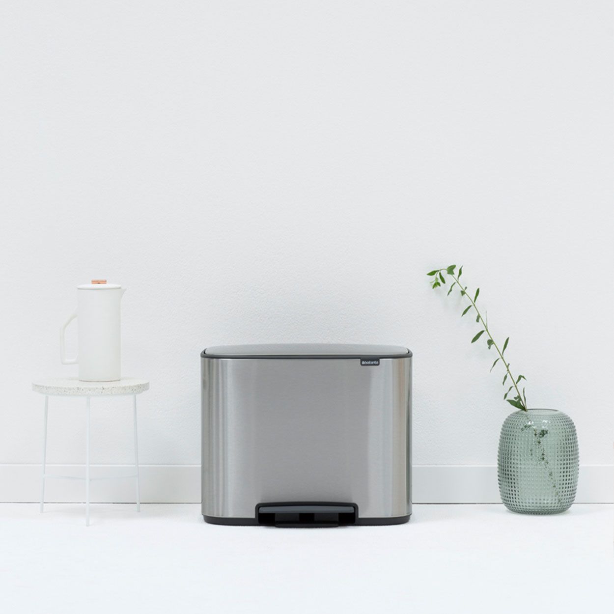 Brabantia Bo Pedal Bin, 3 X 11L - Matt Steel Fpp