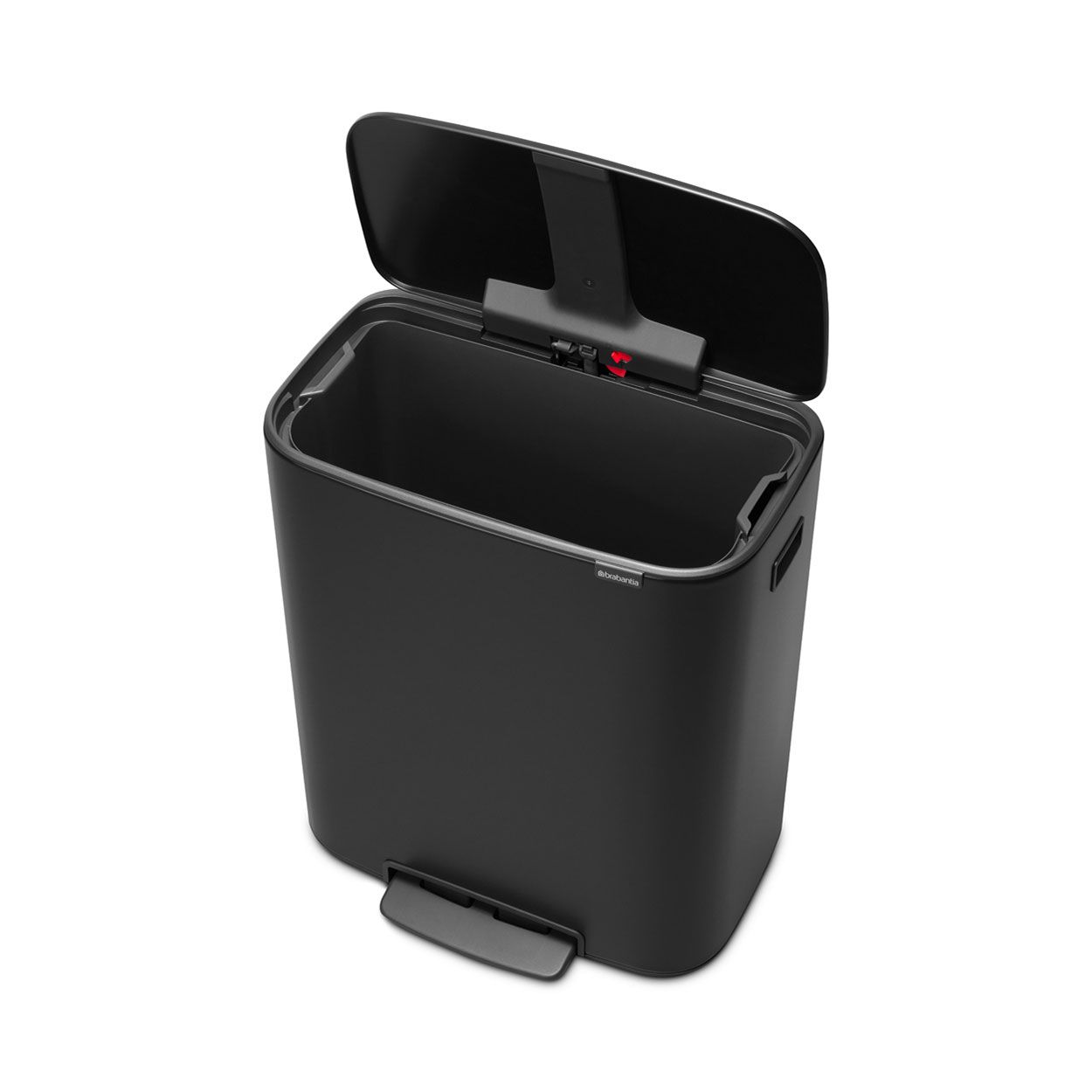 Brabantia Bo Pedal Bin, 60L - Matt Black