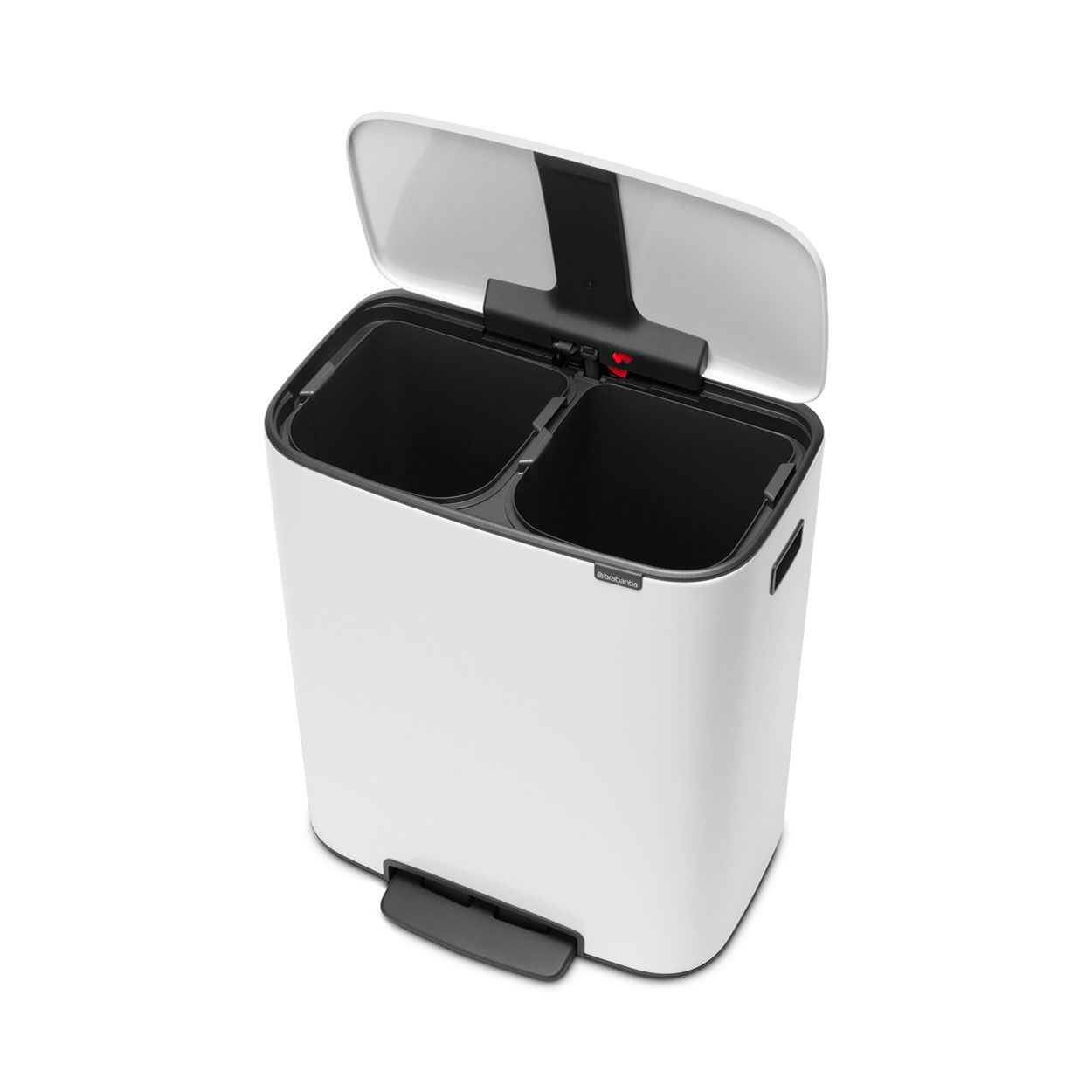 Brabantia Bo Pedal Bin, 2 X 30L - White