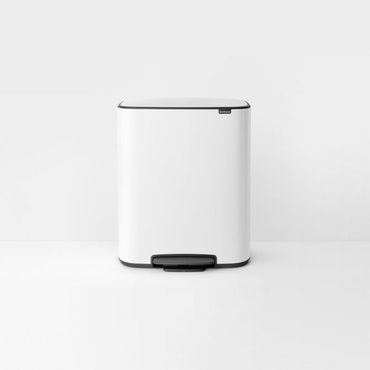 Brabantia Bo Pedal Bin, 2 X 30L - White