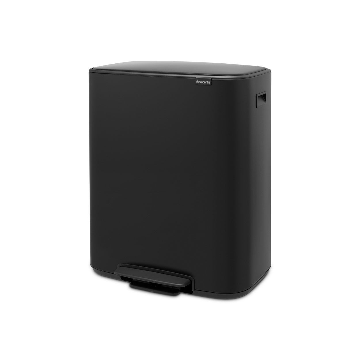 Brabantia Bo Pedal Bin, 2 X 30L - Matt Black