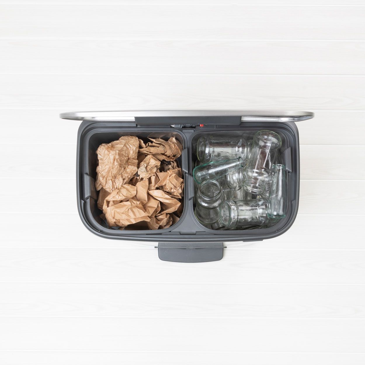 Brabantia Bo Pedal Bin, 2 X 30L - Matt Steel Fpp