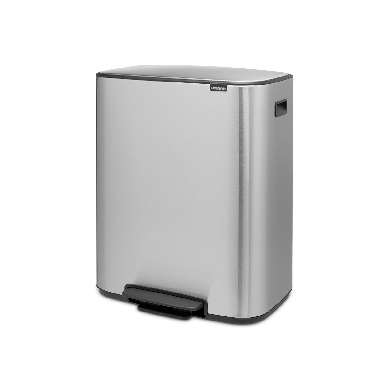 Brabantia Bo Pedal Bin, 2 X 30L - Matt Steel Fpp