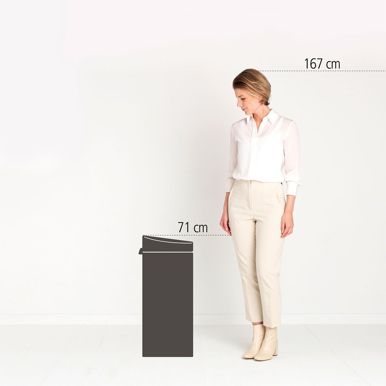 Brabantia Touch Bin, 30L - Dreamy Blue