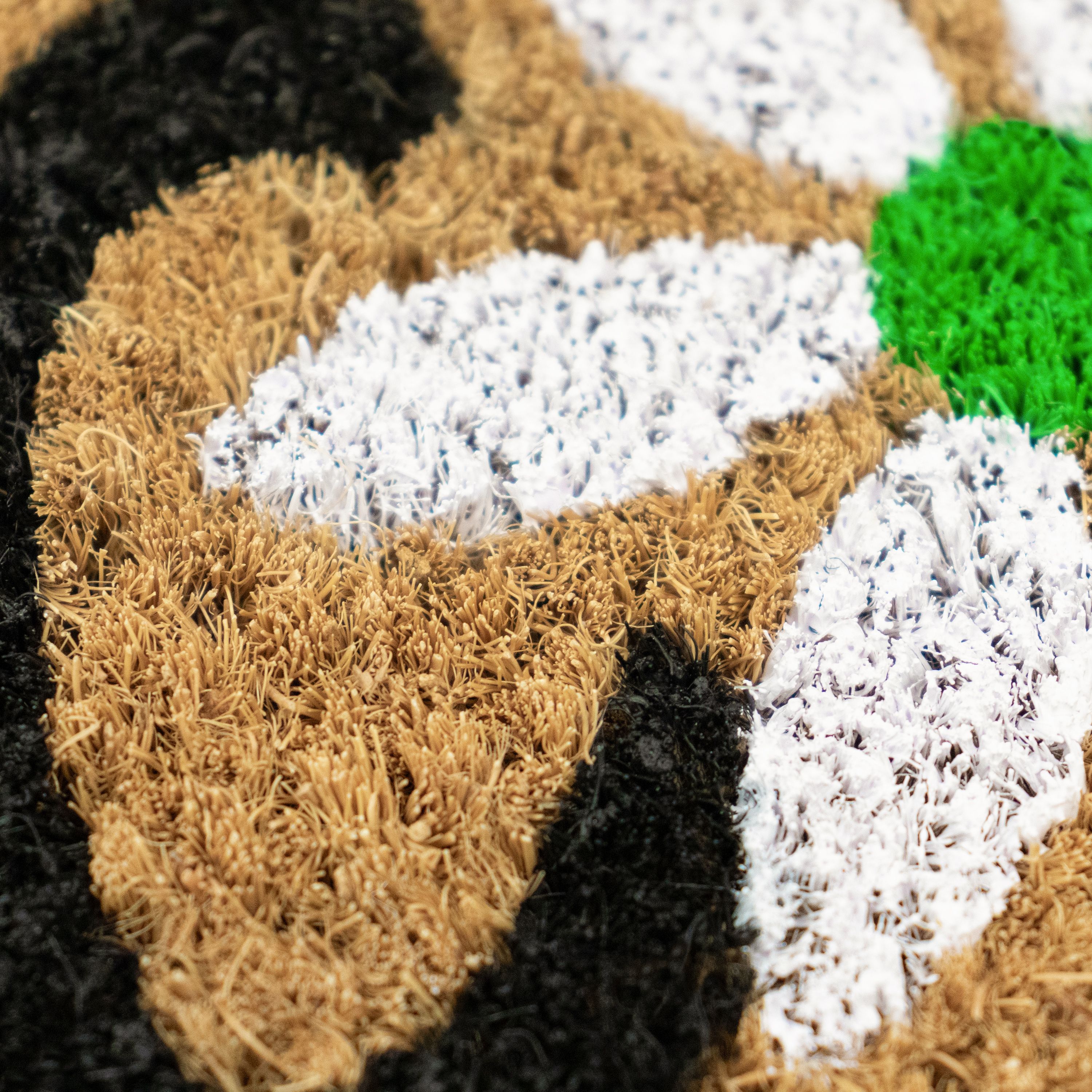 JVL Latex Coir Doormat - Welcome Daisy Design - 40x60cm