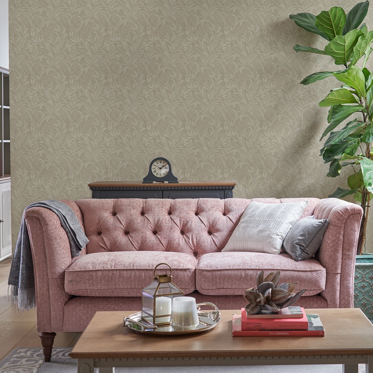 Laura Ashley Barley Natural Wallpaper