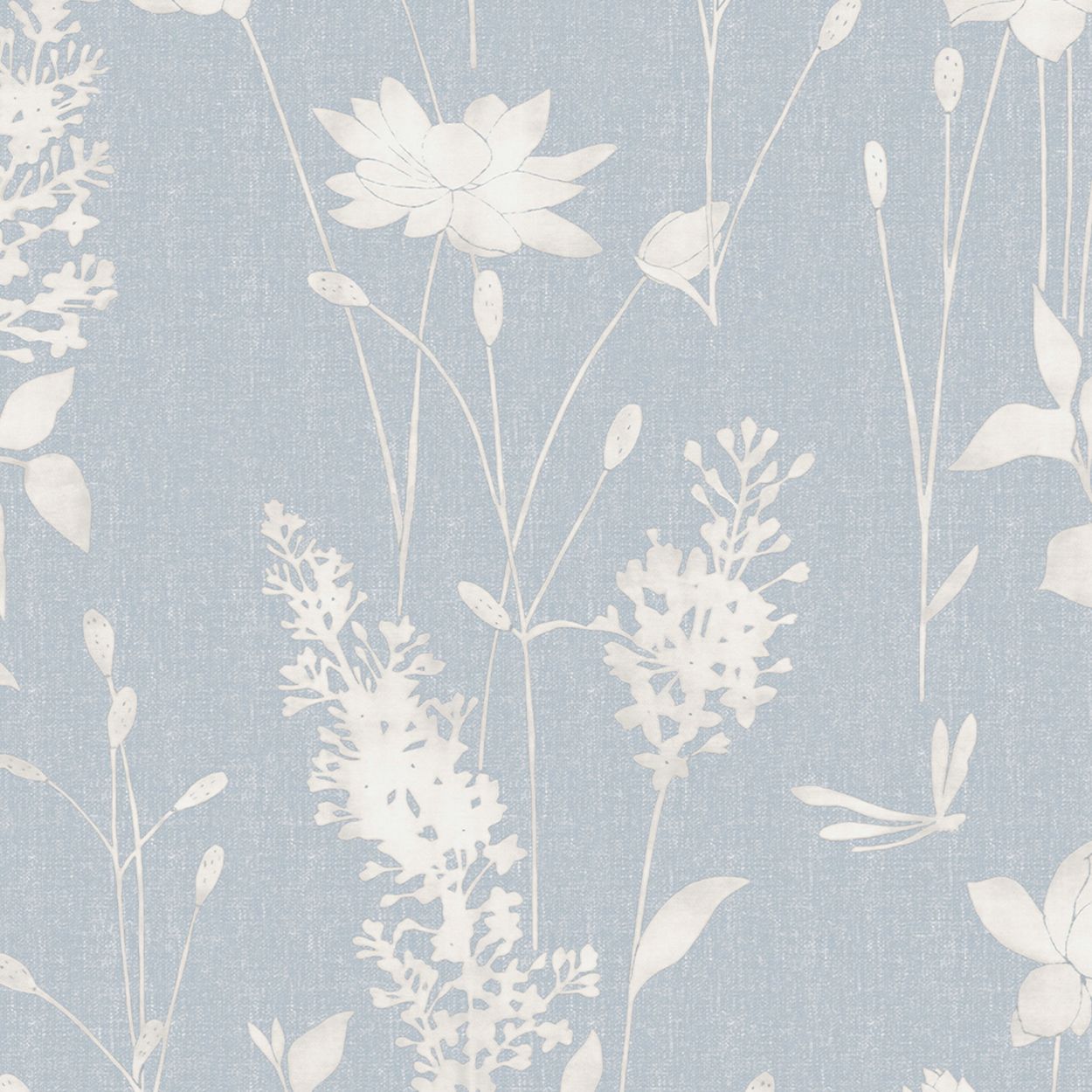 Laura Ashley Dragonfly Garden Chalk Blue Wallpaper