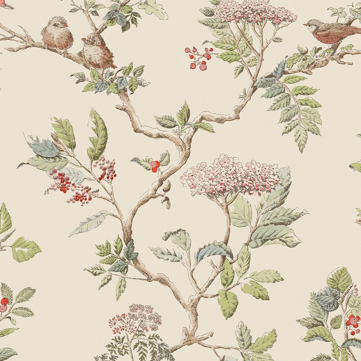 Laura Ashley Elderwood Natural Wallpaper