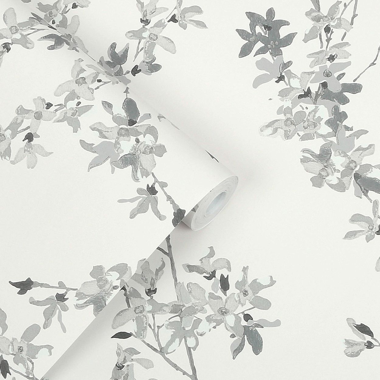 Laura Ashley Forsythia Steel Wallpaper
