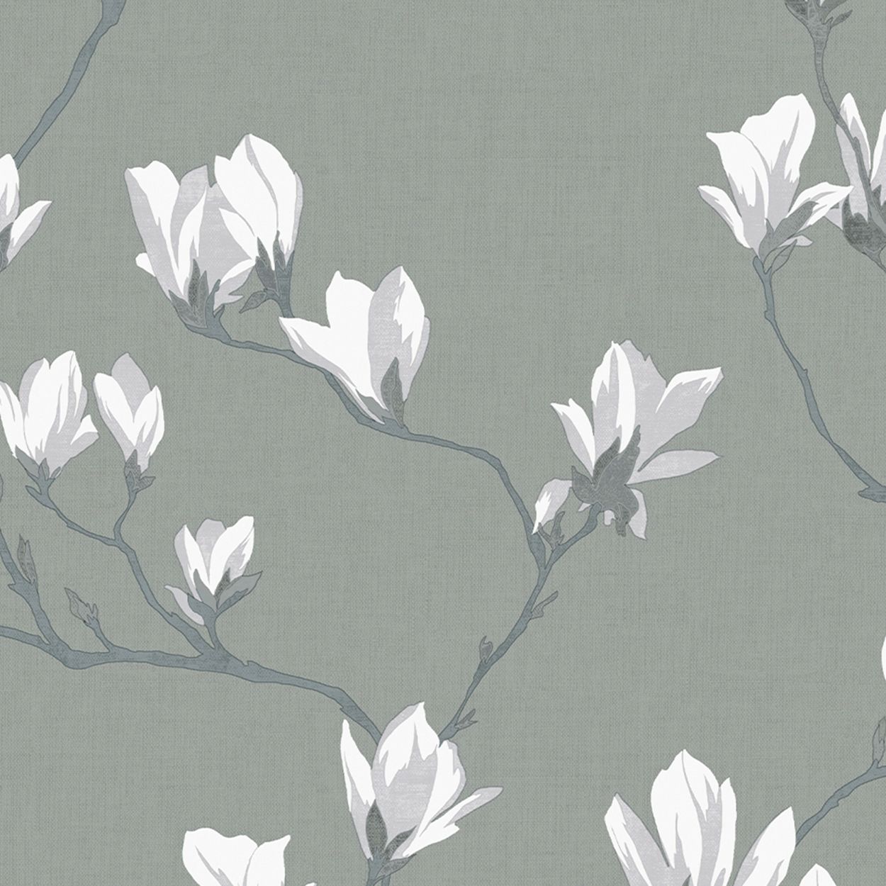 Laura Ashley Magnolia Grove Slate Wallpaper