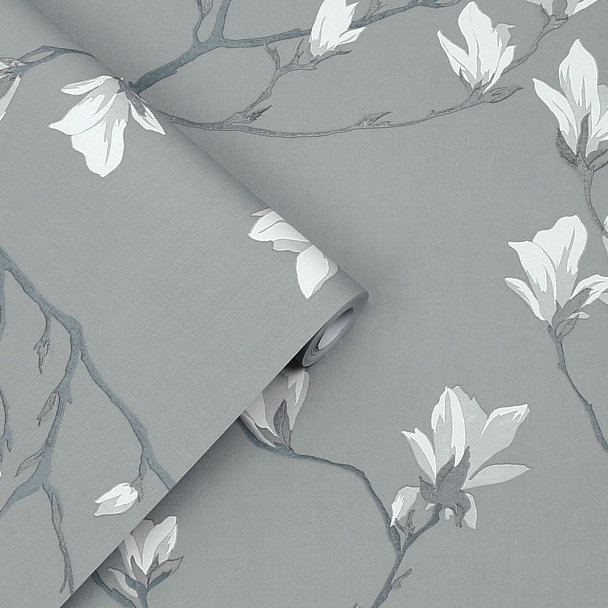 Laura Ashley Magnolia Grove Slate Wallpaper