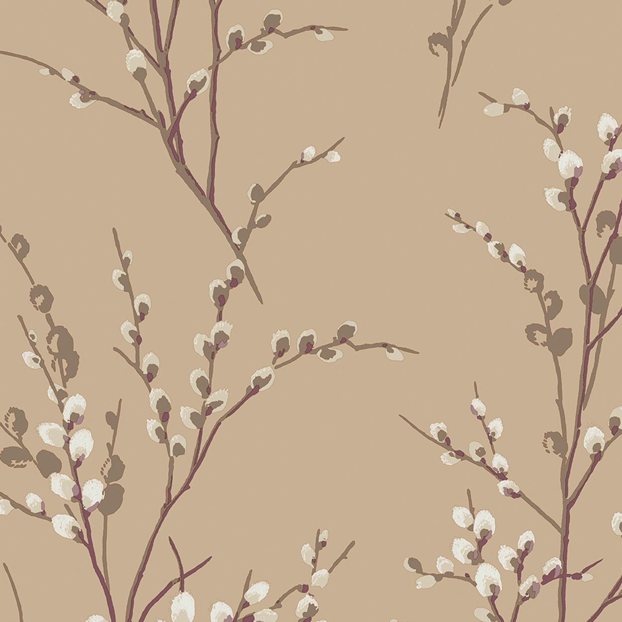 Laura Ashley Pussy Willow Natural Wallpaper
