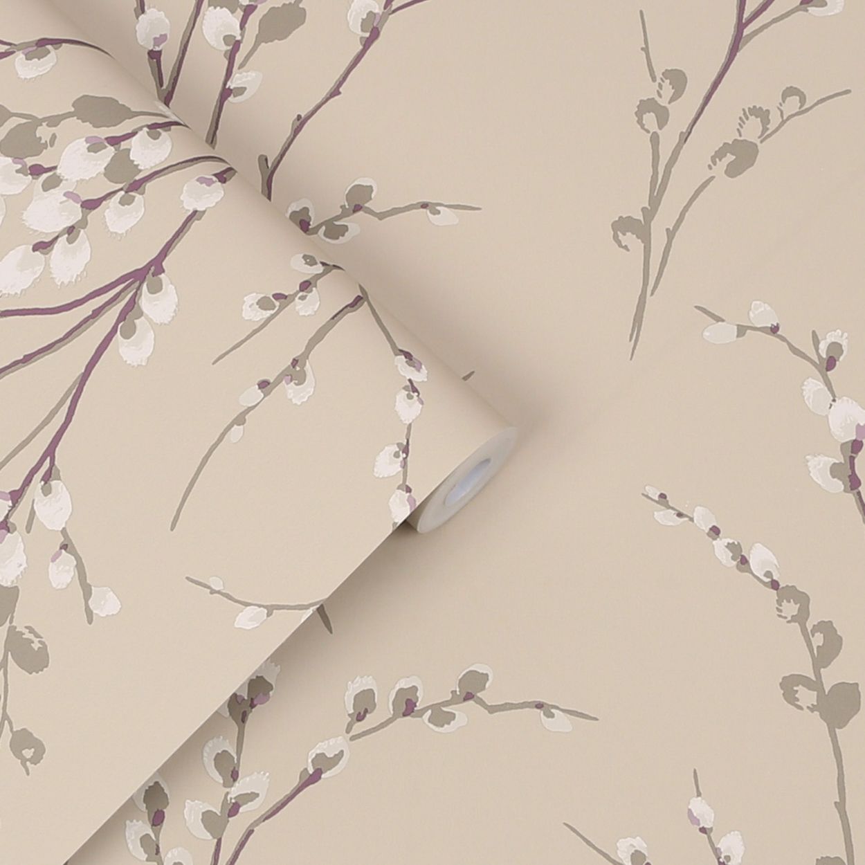 Laura Ashley Pussy Willow Natural Wallpaper