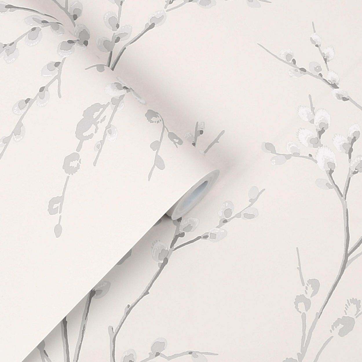 Laura Ashley Pussy Willow Steel Wallpaper